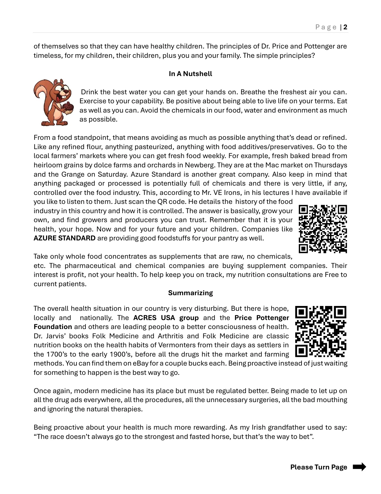 October 2026 newsletter, page 2 of 4