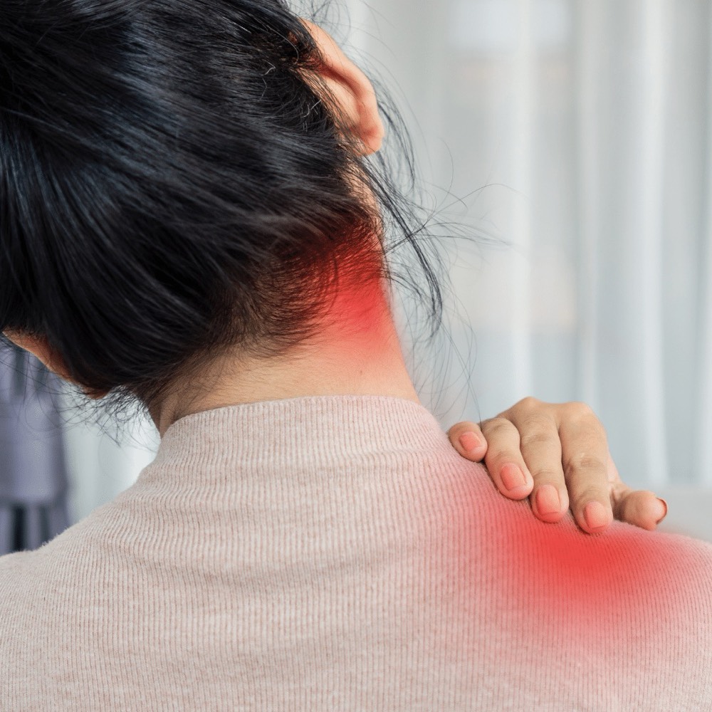 Neck and shoulder pain illustration
